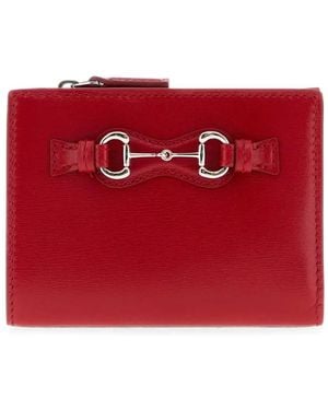Gucci Small Horsebit Wallet - Red