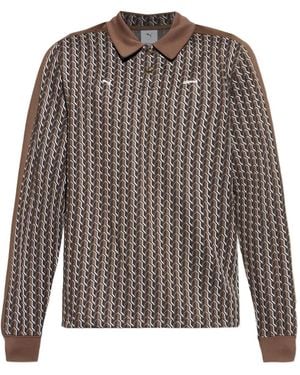 PUMA X Jjjjound Patterned Polo Shirt - Brown