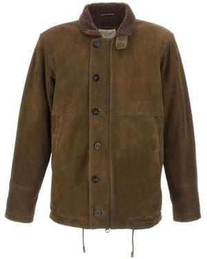 Volfagli Brera Buccio Suede Jacket - Green