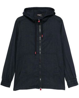 Kiton Hooded Zip-Up Jacket - Blue
