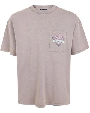 Represent X Mels Diner Graphic-Print Pocket T-Shirt - Gray