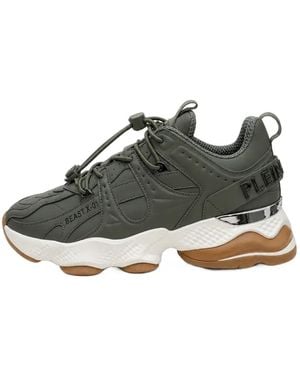 Philipp Plein Runner Beast X-01 Paneled Sneakers - Green