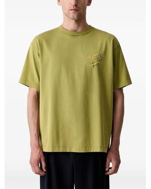 Drole de Monsieur Esquisse Slogan-Print T-Shirt - Green