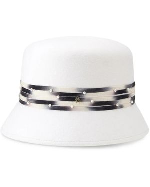 Maison Michel Mini New Kendal Wool-Felt Bucket Hat - White