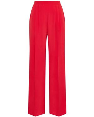 Maliparmi Pleat Fluid Crepe Trousers - Red