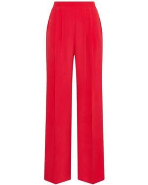 Maliparmi Pleat Fluid Crepe Pants - Red