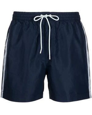 Calvin Klein Logo-Tape Swim Shorts - Blue