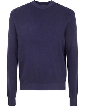 People Of Shibuya Geribbelde Sweater Met Ronde Hals - Blauw