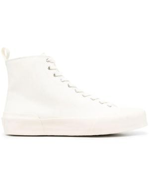 Jil Sander High-Top Leather Trainers - White