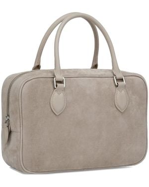 POTAMY Medium Suede Tote Bag - Grey