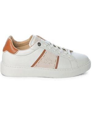 La Martina Blubber Leather Trainers - White