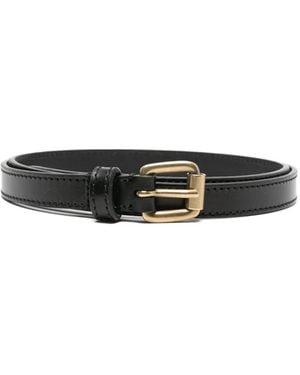 Isabel Marant Buckle Leather Belt - White