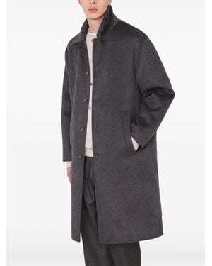 Officine Generale Manteau Braxton En Laine À Fermeture Boutonnée - Grey