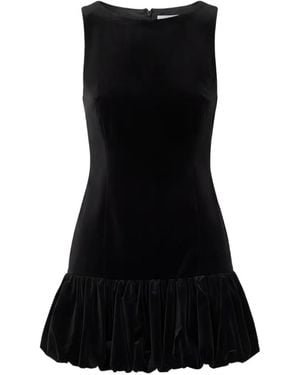 Posse Dean Minikleid Aus Samt - Schwarz