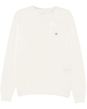 GANT Superfine Lambswool Jumper - White