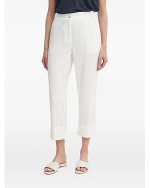 Sisley Pantalones A Rayas Diplomáticas - Blanco