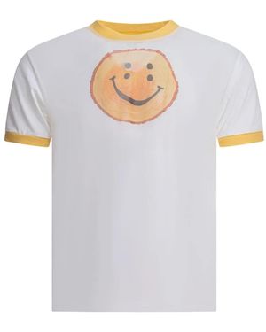 Kapital Smiley-Face Crew-Neck T-Shirt - White