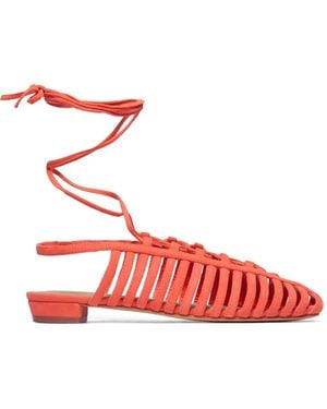 Bernardo Sandalias Geneva con cordones - Rojo