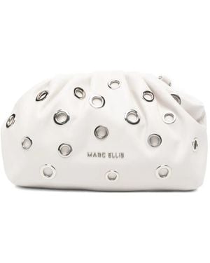 Marc Ellis Daphne Embellished Clutch Bag - White