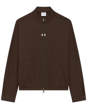 Courreges Zip-Up Track Jacket - Brown