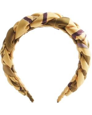 La DoubleJ Braided Patterned Headband - Metallic