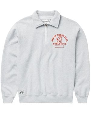 One Of These Days Mustang Athletics Zip Sweatshirt - White