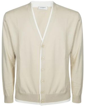 Paolo Pecora Cardigan mit V-Ausschnitt - Natur