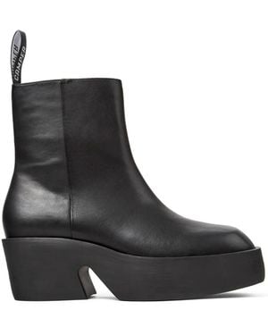 Camper Billie Leather Ankle Boots - Black