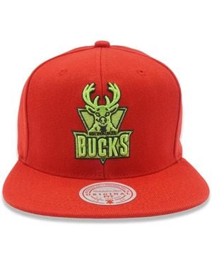 Mitchell & Ness Milwaukee Bucks Nba Hardwood Classics Reverse Candy Apple キャップ - レッド