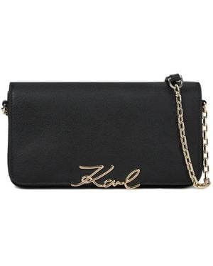 KARL LAGERFELD Mini K-Signature Shoulder Bag - Black