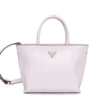 Guess Logo-Plaque Tote Bag - Pink