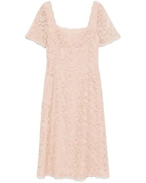 Ermanno Scervino Floral-Lace Midi Dress - Pink