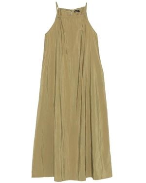Emporio Armani Halterneck Crinkled-Effect Beach Dress - Natural