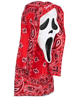 Supreme Ghostface Paisley-Print Mask - Red