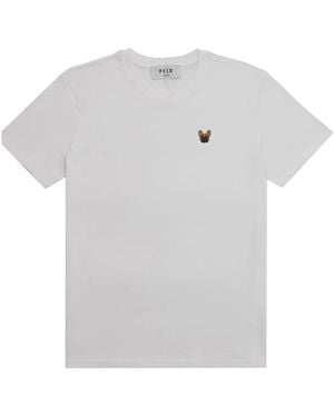 PELO FOUNDATION T-Shirt Bouledogue Con Applicazione - Bianco