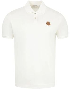 Moncler Logo-Patch Cotton Polo Shirt - White
