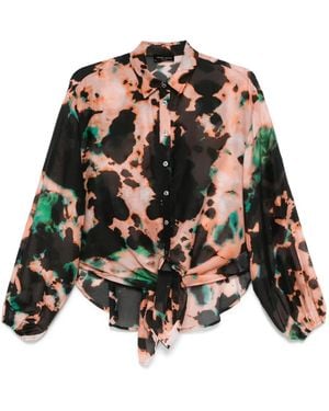 Roberto Collina Abstract-Print Shirt - Black