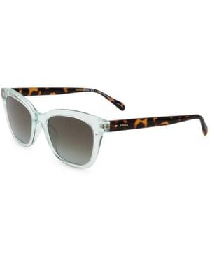 Fossil Sonnenbrille Mit Eckigem Gestell - Mettallic