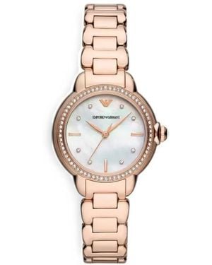 Emporio Armani Reloj Classic De Mm Con Detalles De Cristal - Metálico