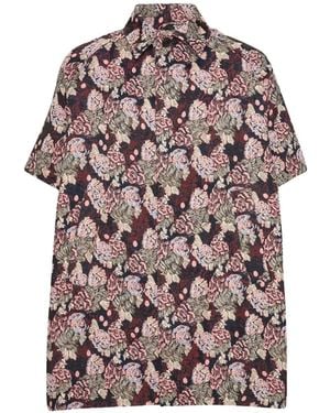 Henrik Vibskov Veste À Fleurs - Black