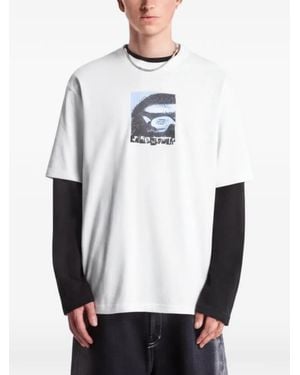 A Bathing Ape Spray Ape Head T-Shirt - Wit