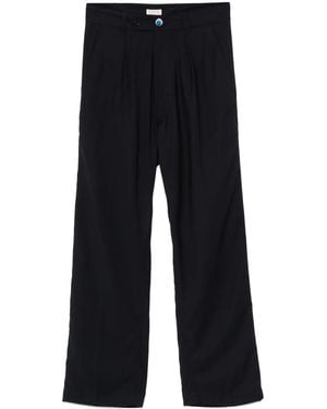 Fursac Pleat-Detail Trousers - Blue