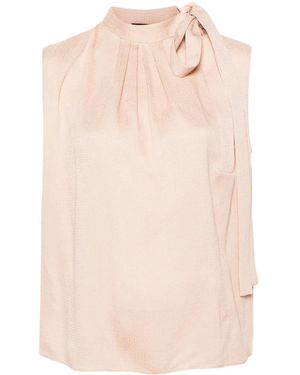 Givenchy Mock-Neck Silk Blouse - Pink