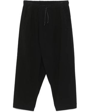 Transit Cotton Cropped Trousers - Black