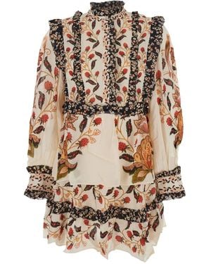 FARM Rio Vestido corto con estampado floral - Neutro