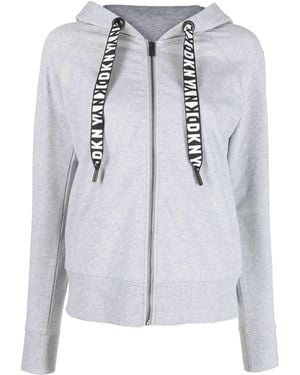 DKNY Felpa Con Cappuccio - Grigio