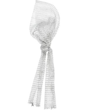 Patrizia Pepe Jewelled Mesh Headdress - White