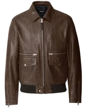 Mackage Jakari-Snk レザージャケット - ブラウン