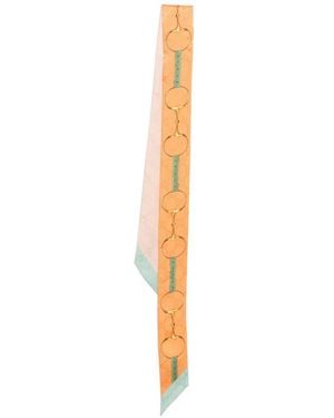 Gucci Horsebit Pattern Scarf - White