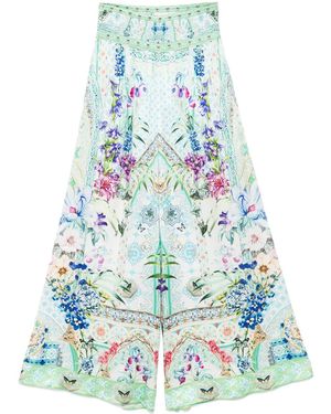 CAMILLA Pantaloni Con Vita Elasticizzata - Blu